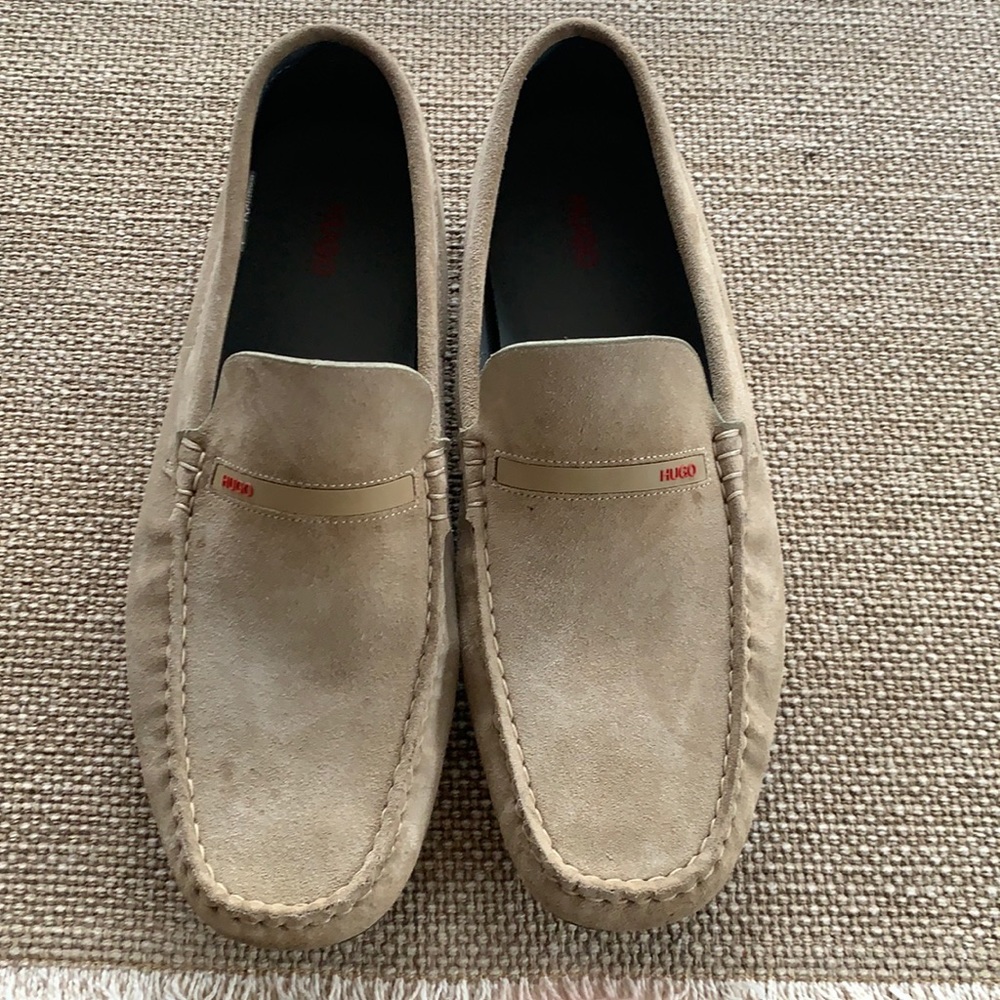Suede slip on loafer